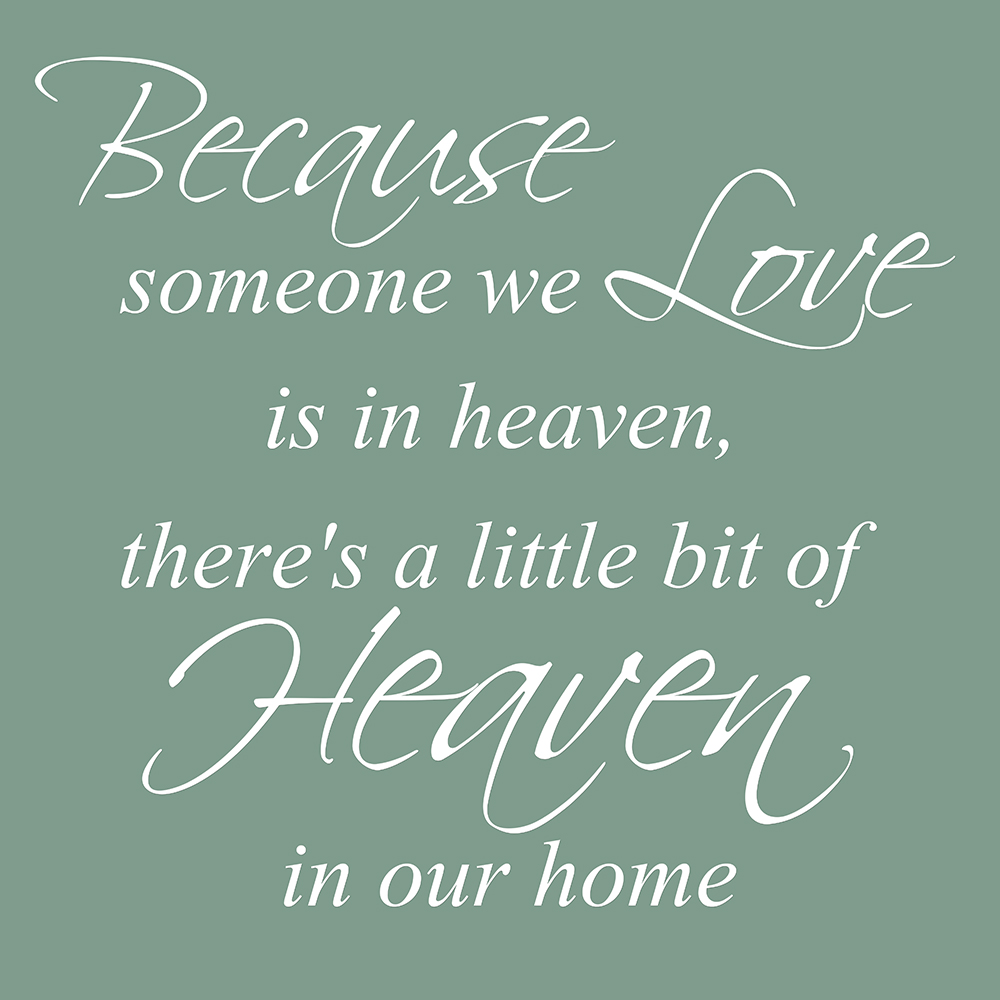 Because someone we love op canvas groen