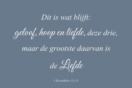 Geloof hoop en liefde - Canvas schilderij
