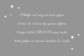 Buikje vol op canvas