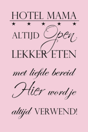 Hotel Mama op canvas roze