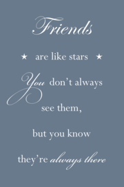 Friends are like stars - Canvas schilderij