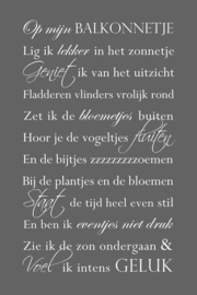 Op mijn balkonnetje - Tuinposter