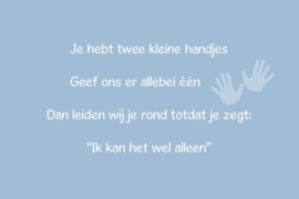 Tekst op canvas blauw