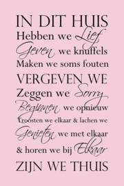 In dit huis op canvas roze