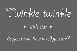 Twinkle twinkle little star op canvas