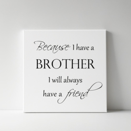 Because I have a brother op canvas