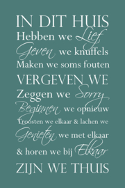 In dit huis op canvas groen