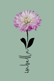Geboortebloem september op canvas