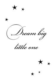 Dream big little one op canvas wit