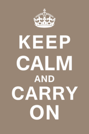 Keep calm and carry on op canvas