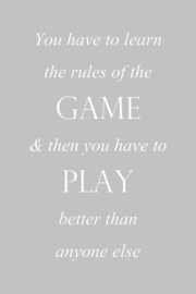 Rules of the game op canvas