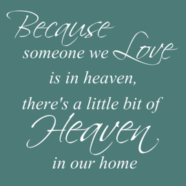Because someone we love op canvas groen
