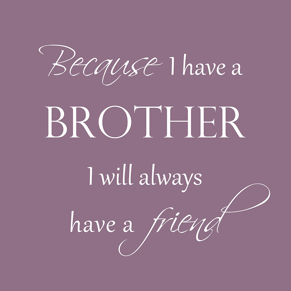 Because I have a brother op canvas paars