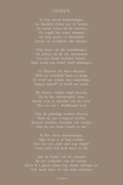 Gedicht Saudade - Canvas schilderij