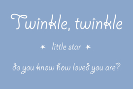 Twinkle twinkle little star op canvas blauw