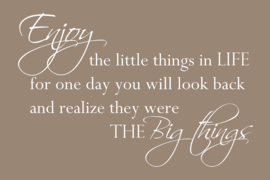 Enjoy the little things op canvas