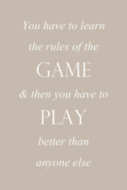 Rules of the game op canvas