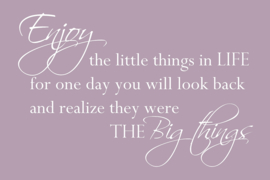 Tekst op canvas paars