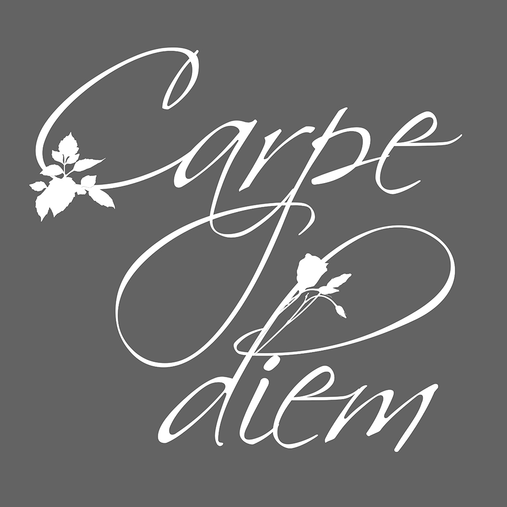 Carpe Diem op canvas grijs