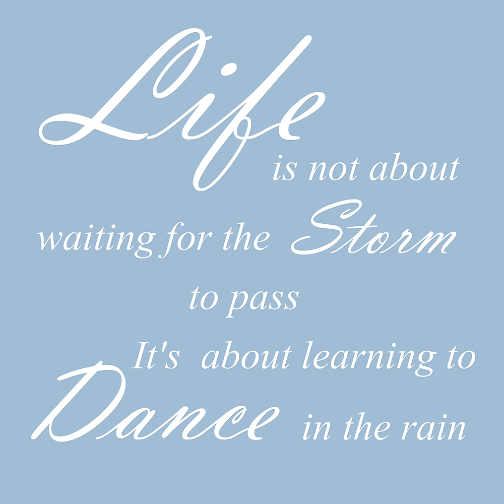 Life is not about op canvas blauw