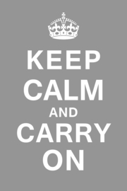 Keep calm and carry on op canvas
