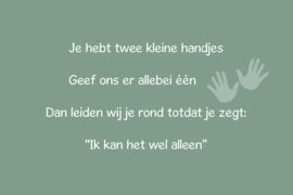 Tekst op canvas groen