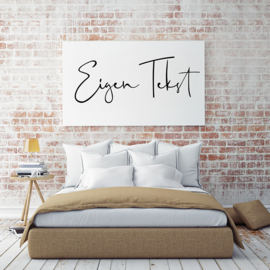 Eigen tekst op canvas met baklijst
