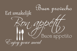 Bon appétit op canvas