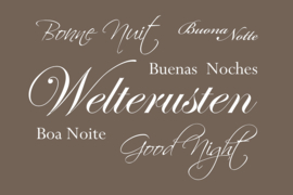 Welterusten op canvas