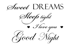Sweet dreams op canvas wit