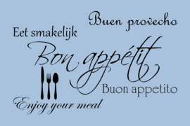 Bon appétit op canvas