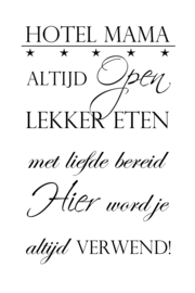 Hotel Mama op canvas wit