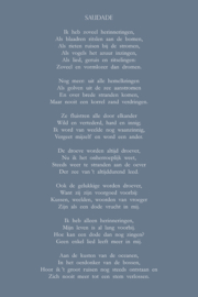 Gedicht Saudade - Canvas schilderij