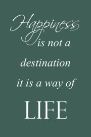 Tekst op canvas donkergroen