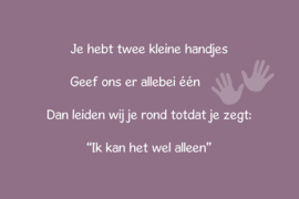 Tekst op canvas donkerpaars