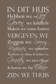 In dit huis op canvas