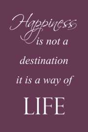 Tekst op canvas aubergine