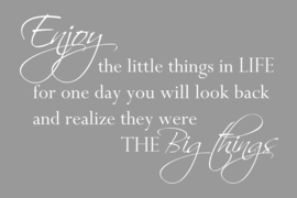 Enjoy the little things op canvas
