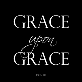 Grace upon grace op canvas