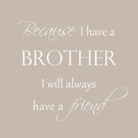 Because I have a brother op canvas