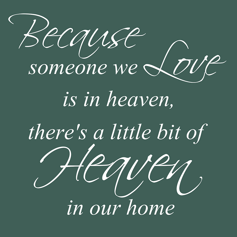 Because someone we love op canvas groen