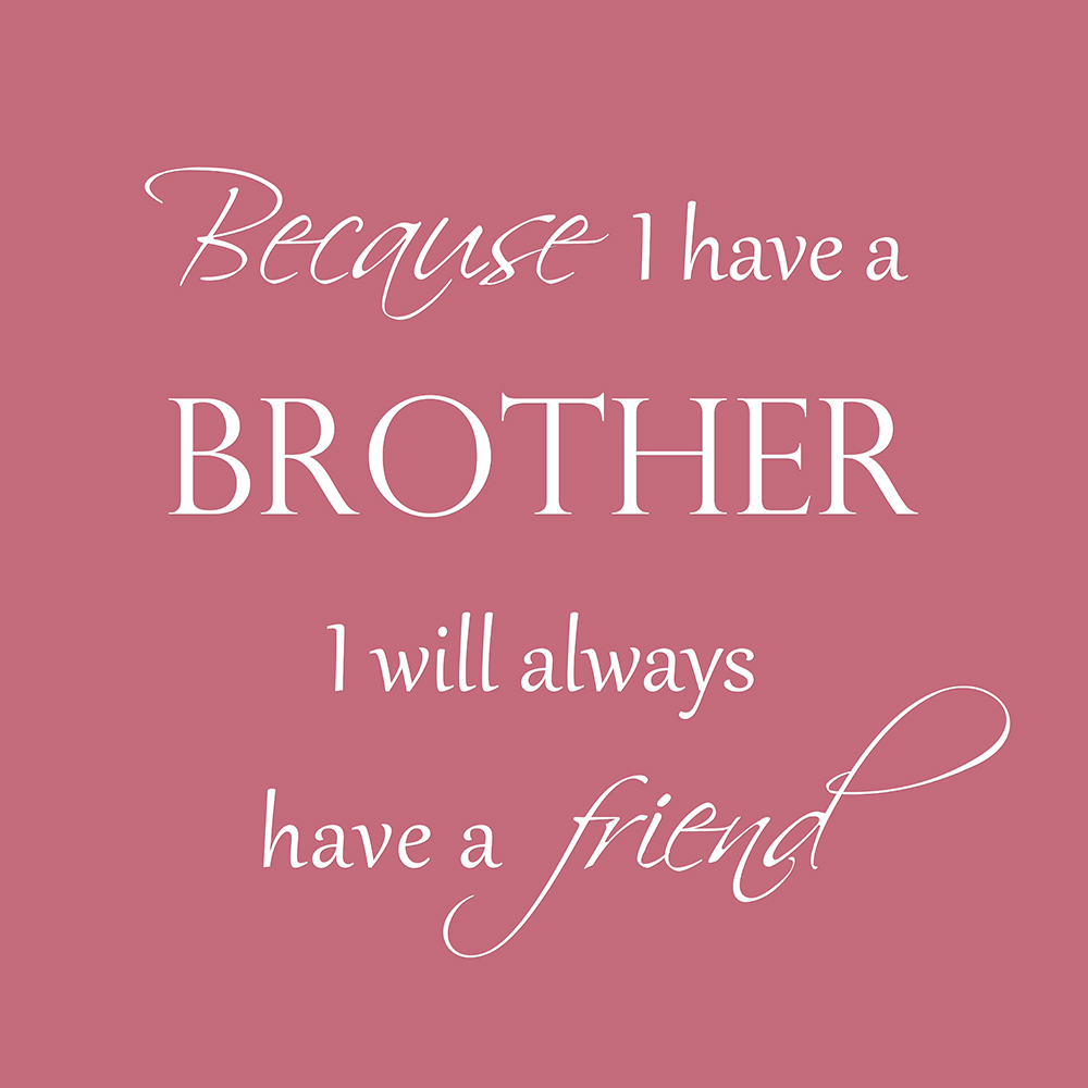 Because I have a brother op canvas roze