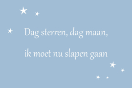 Tekst op canvas blauw