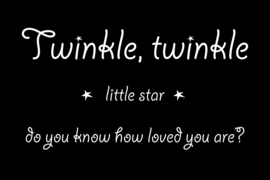 Twinkle twinkle little star op canvas
