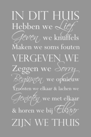 In dit huis op canvas
