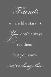 Friends are like stars - Canvas schilderij