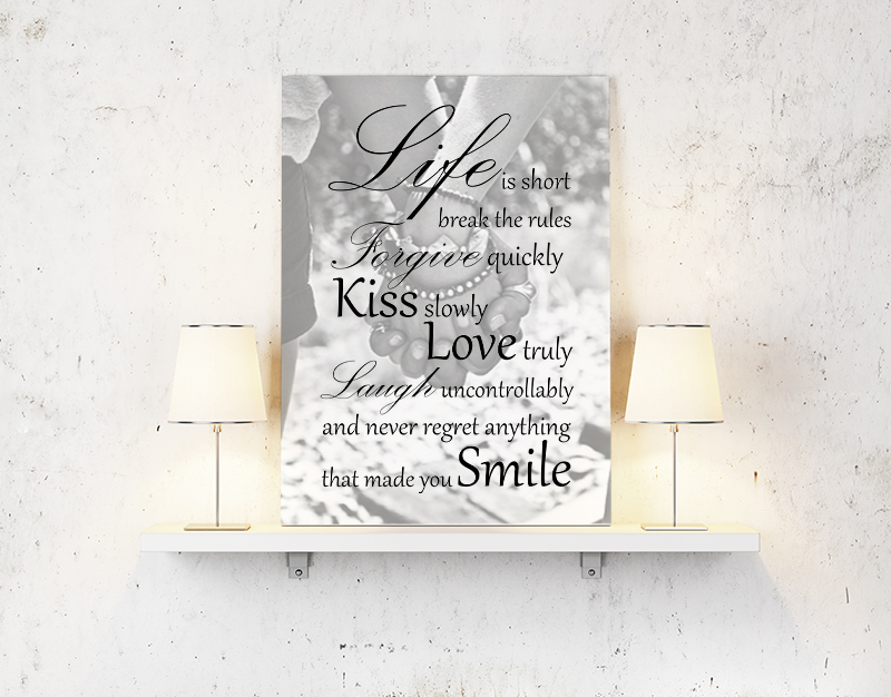 Achtergronden tekst op canvas