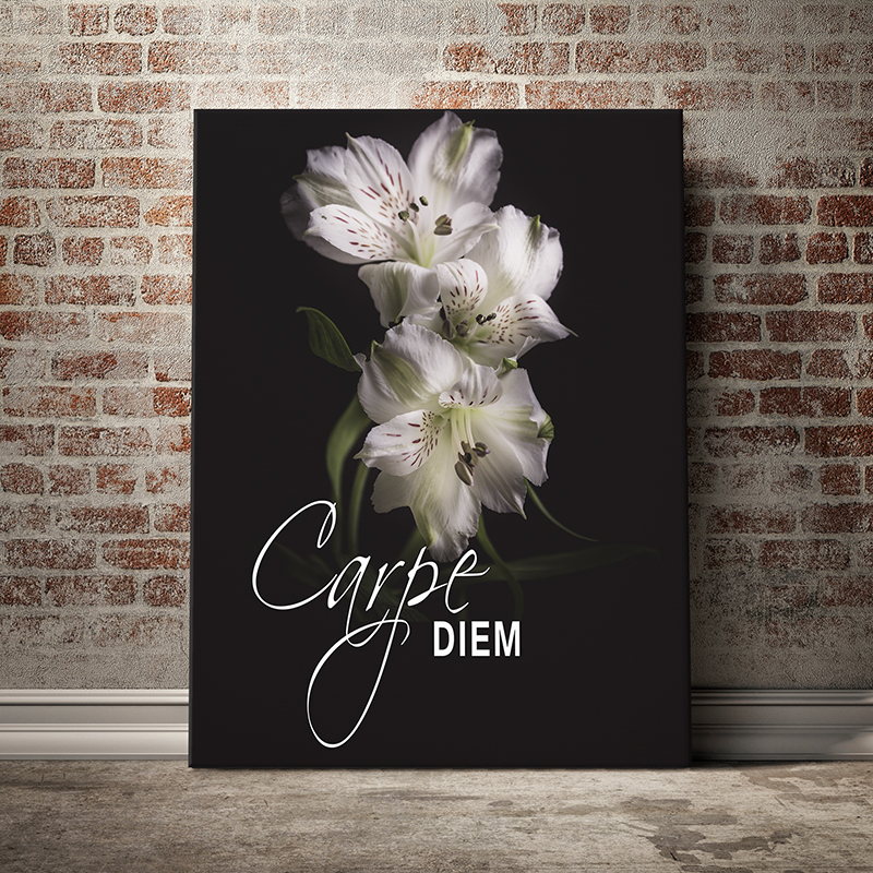 Bloemen op canvas