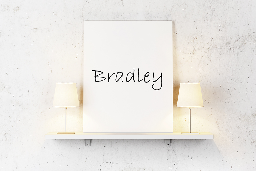 Bradley Hand op canvas