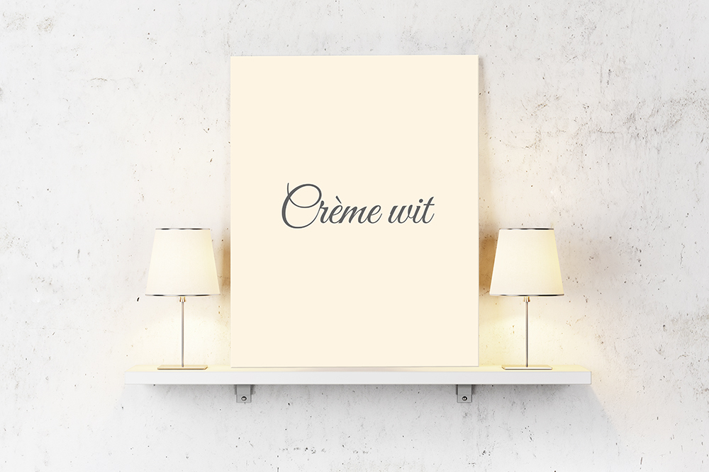 Crème wit op canvas